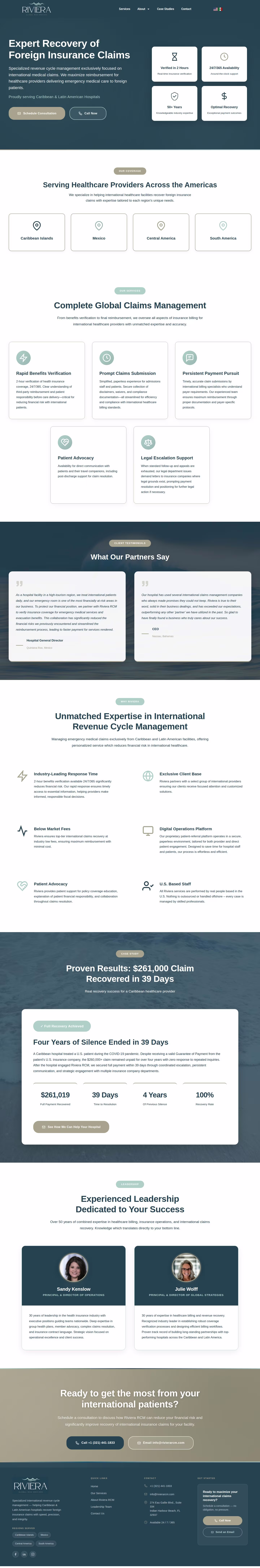 rivierarcm.com homepage